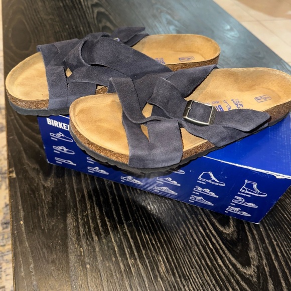 Authentic Birkenstock Lugano Night WovenSuede Sandals Men EU42 US 9 Wom 11